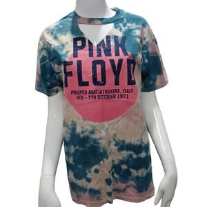 NWOT PINK FLOYD BAND TEE TIE-DYE CHOKER TEE SIZE SMALL